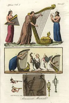 Tambourine Prints: Ancient Egyptian musical instruments