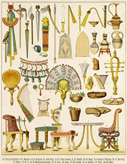 Images Dated 19th July 2017: Ancient Egyptian objects