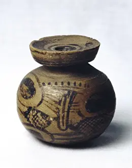 Motif Prints: Ancient Greece. Aryballos. From Corintio. 4th century BC