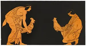 Turn Prints: Ancient Greek Cockfight