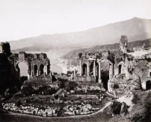 Ancient Greek Theatre, Taormina, Sicily, italy
