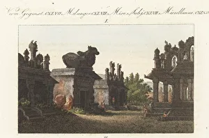 Garlands Prints: Ancient Hindu temples at Mysuru, India
