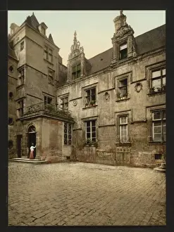 Caen Prints: Ancient house of XVI century, Caen, France