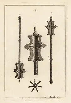 Gustavus Prints: Ancient iron mace in the collection of Gustavus Brander