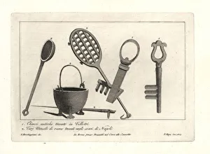 Etruscans Gallery: Ancient keys and cooking utensils