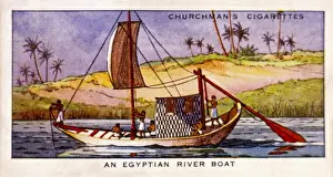 River Boat Prints: Ancient Nile Riverboat