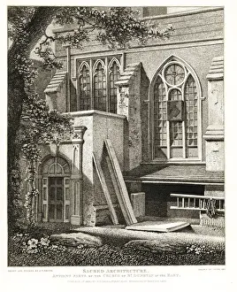 Buttress Prints: Ancient parts of the Church of St. Dunstan in the East