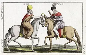 Horsemen Prints: ANCIENT PERSIAN HORSEMEN