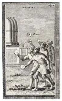 Athlete Gallery: Ancient Roman athletes throwing the discus
