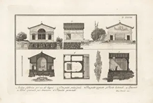 Ancient Egyptians Prints: Ancient Roman balneae or bath house