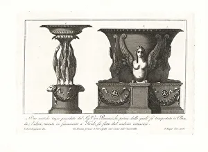 Fragments Prints: Two ancient Roman cups or tazza owned by the artist Piranesi