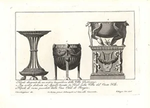 Ancient Roman tripods and altars