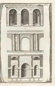 Johann Franck Prints: Ancient Rustic wall outlines