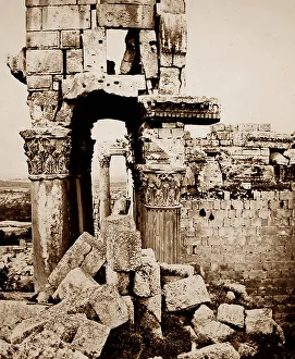Ancient Temple site, Baalbec, Lebanon, Victorian period
