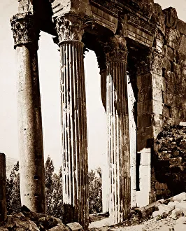 Ancient Temple site, Baalbec, Lebanon, Victorian period