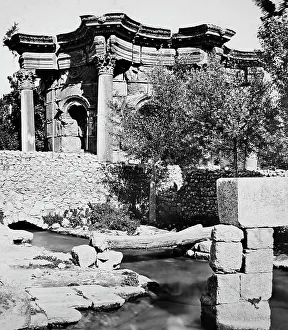 Ancient Temple site, Baalbec, Lebanon, Victorian period