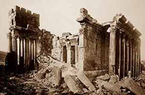 Ancient Temple site, Baalbec, Lebanon, Victorian period