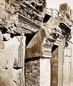 Ancient Temple site, Baalbec, Lebanon, Victorian period