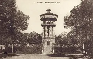Minh Prints: Ancient Water Tower at Saigon, Vietnam
