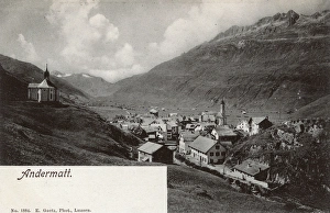 Andermatt Gallery: Andermatt in the Ursern Valley, Swiss Alps, Switzerland