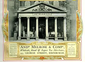 Melrose Prints: Andrew Melrose, Tea Merchants, Edinburgh, Scotland