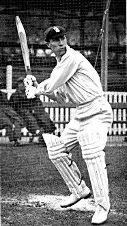 Andrew Sandham Batting in the Nets, 1924