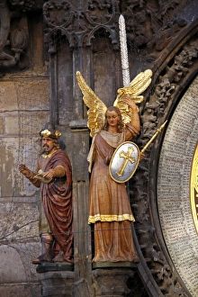 Images Dated 23rd August 2012: Angel on the Astronomical Clock in Prague