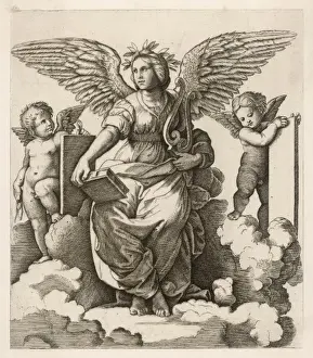 Accompanied Prints: Angel with Cherubs