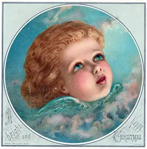 Putto Prints: Angel on a Christmas card