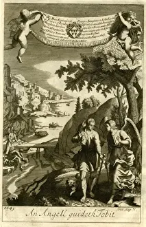 Guiding Prints: An angel guides Tobit