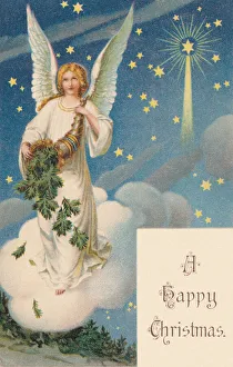 Images Dated 18th March 2020: Angel and a horn
