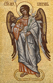 Images Dated 30th August 2007: Angel on the front of the Orthodox Church Saborna Crkva