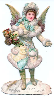 Images Dated 3rd November 2015: Angel on a Victorian Christmas scrap