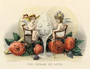 Sickly Prints: Angels eating a glass of cream
