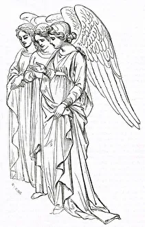 Baptistery Gallery: Detail of angels by Ghiberti on Baptistery doors, Florence