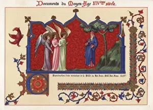 Guillot Prints: Angels from a miniature in the King John bible