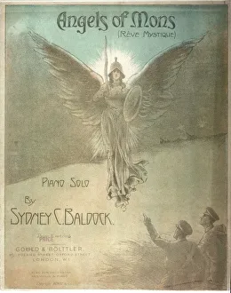 Wings Collection: Angels of Mons, cover design for piano music