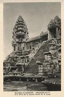 Angkor Gallery: Angkor Wat, Cambodia - North end of the West Facade