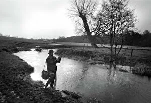 Fisherman Collection: Angler near Waltons Cottage, Stafford