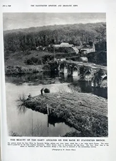 Dart Prints: Anglers by Staverton Bridge
