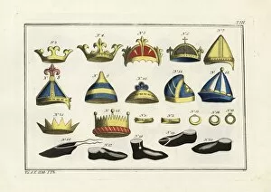 Anglo Saxon crowns, hats, helmets, and accessories