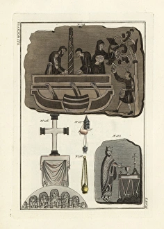 Altars Gallery: Anglo Saxon grape press and religious paraphernalia