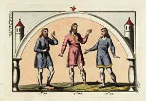 Anglo-Saxon men in tunics