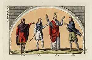 Dark Ages Prints: Anglo Saxon men wearing mantles