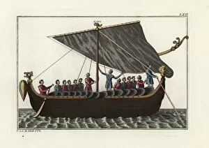Anglosaxon Gallery: Anglo Saxon ship with sails