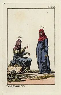 Robert Spallart Prints: Anglo Saxon women's summer and travel clothes