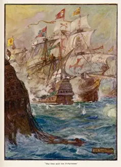 Fights Prints: Anglo-Spanish War 1591