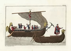 Anglosaxon Gallery: Anglos Saxon sailing ship and boat used by