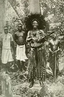 Stringed Prints: Angoni tribesman performer, Nyasaland, East Africa