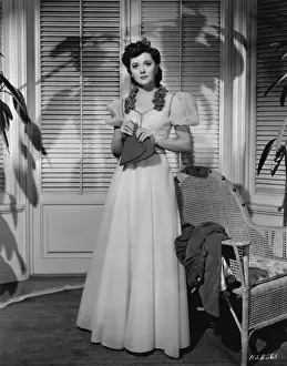 Rutherford Prints: Ann Rutherford in a Dolly Tree formal gown